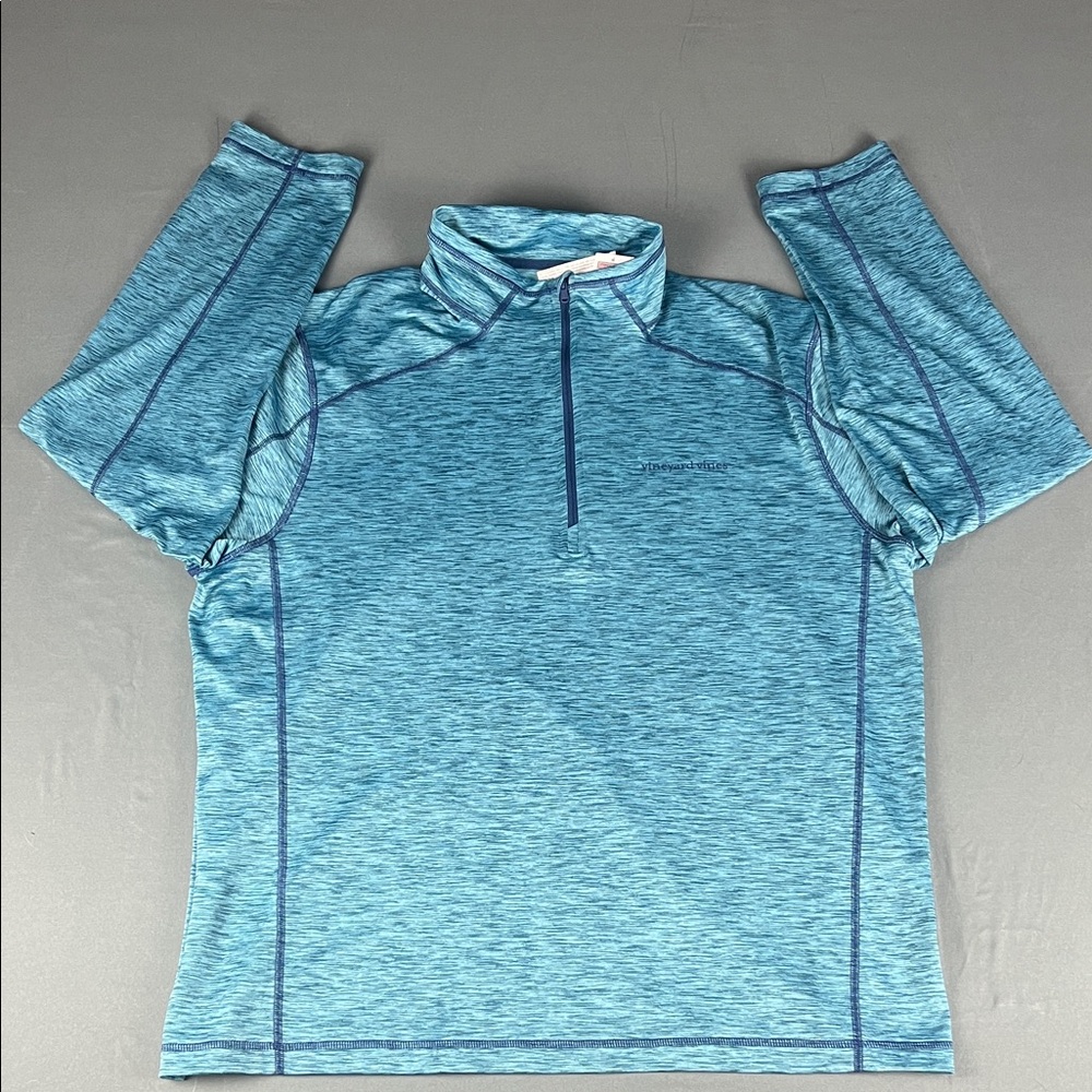 Brand New With tags Men's XL‎ Vineyard Vines Heathered Blue Top 1/4 Zip